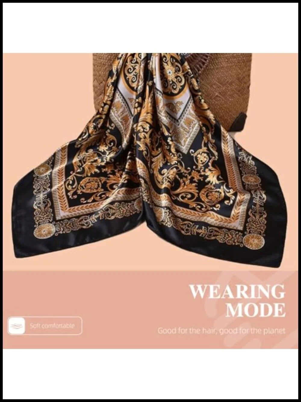 35x35 Square Scarf - Multipurpose Neck Wrap, Headband, Shawl, Belt, Bag